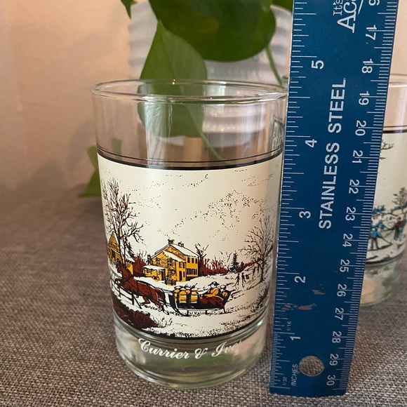 Vintage 1981 - Arby’s Collectors Series - Currier & Ives - Set of 3 Glasses - Picture 5 of 8